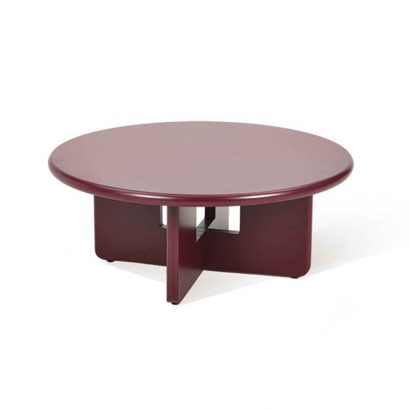 Ensemble table basse ronde Aine Chelsea [Rouge pourpre][Brillant et mat]