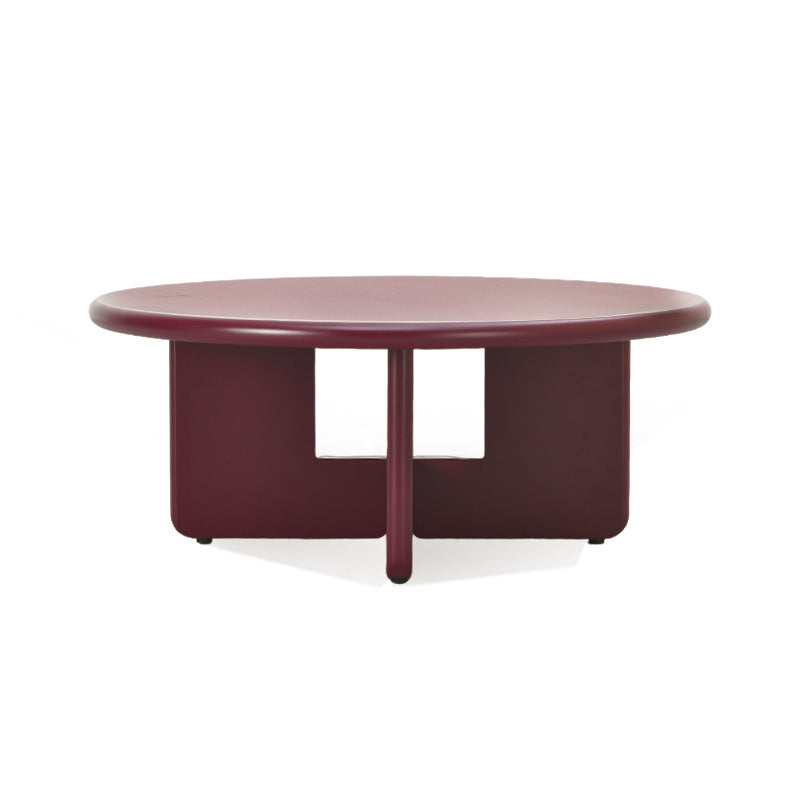 Ensemble table basse ronde Aine Chelsea [Rouge pourpre][Brillant et mat]