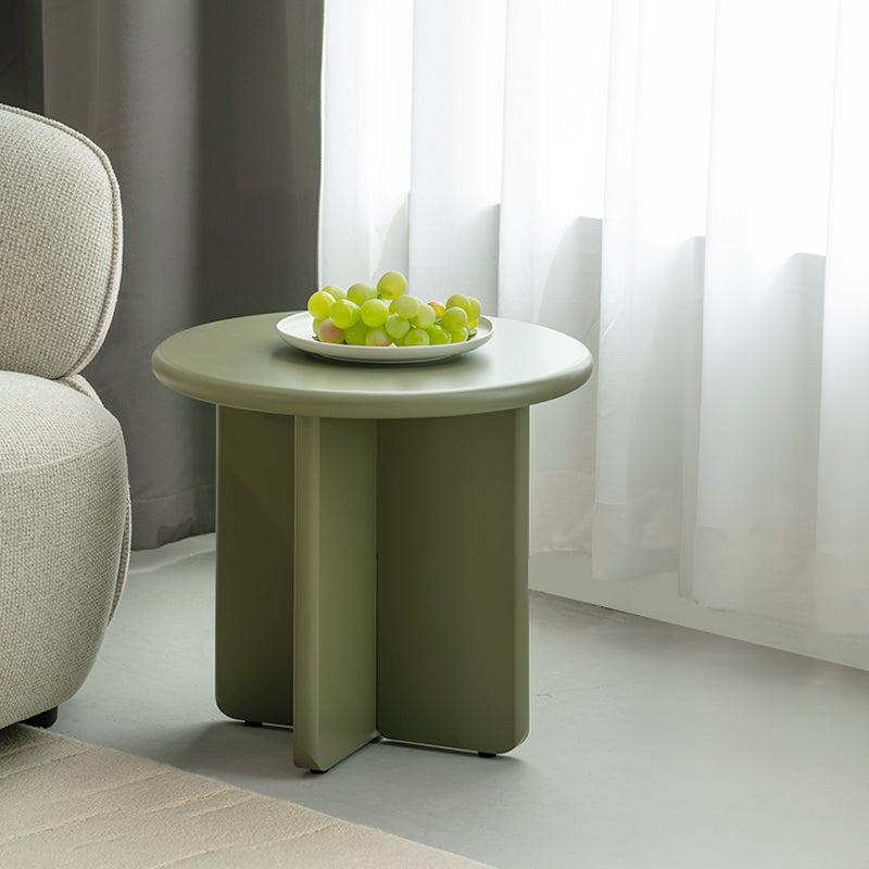 Ensemble de tables basses rondes mates Aine Chelsea [Vert et Beige]