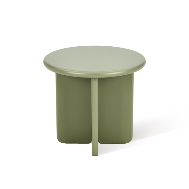 Ensemble de tables basses rondes mates Aine Chelsea [Vert et Beige]