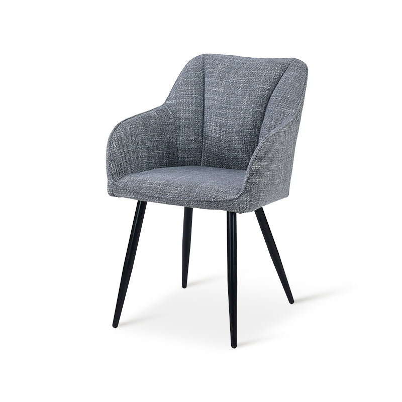 Fauteuil salle à manger Sienna Garden [Lot de 2] [Tissu en lin]