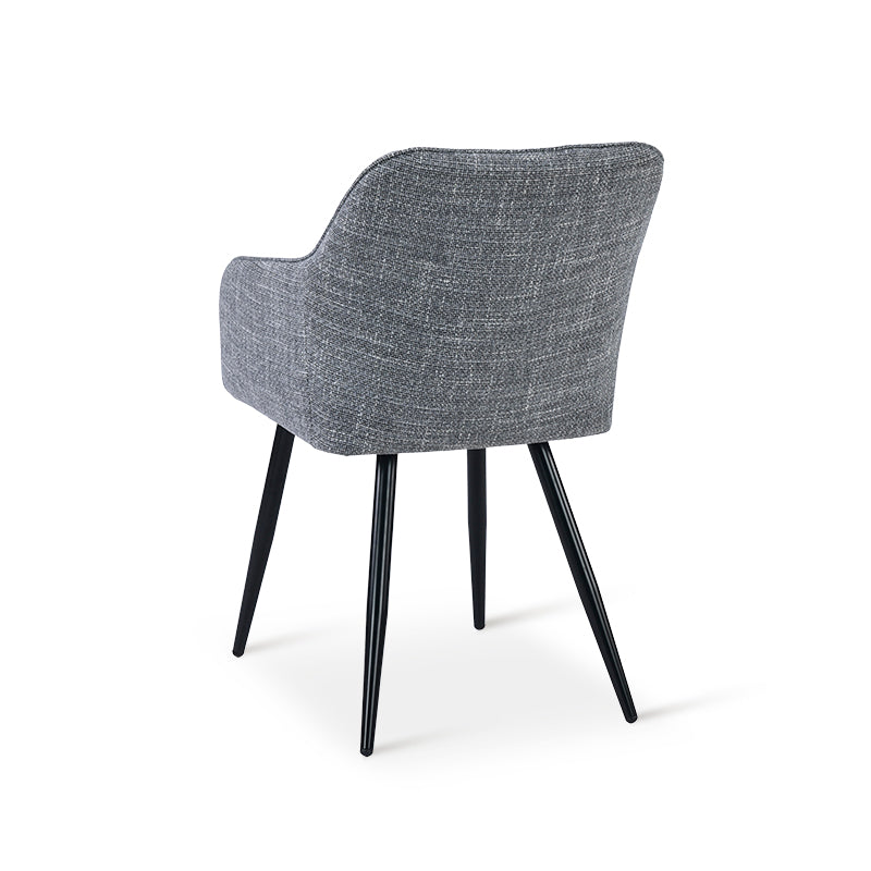 Fauteuil salle à manger Sienna Garden [Lot de 2] [Tissu en lin]