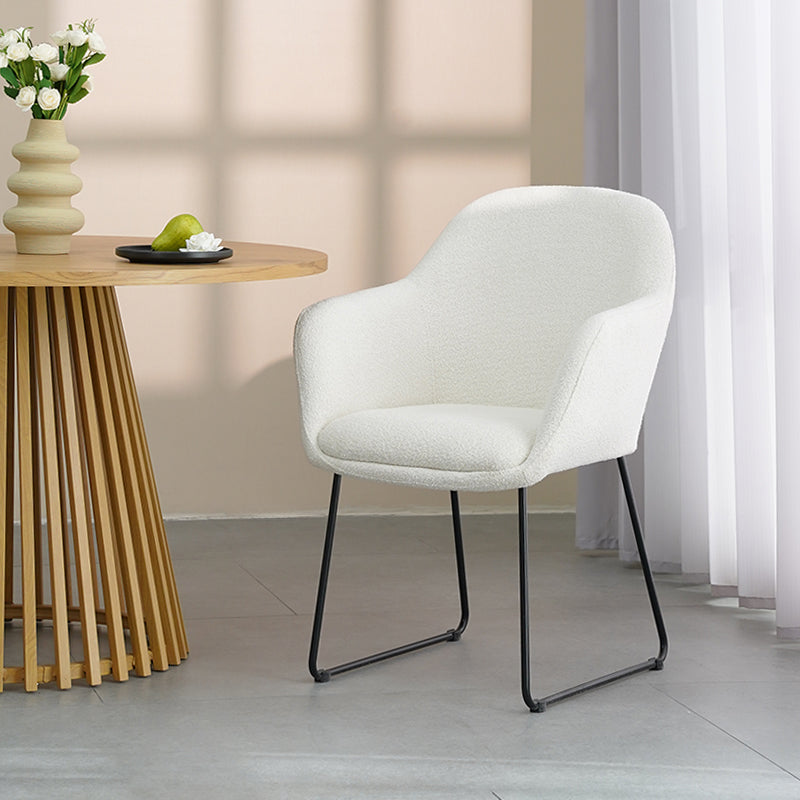 Fauteuil salle à manger Neve [Lot de 2] [Tissu Bouclette]