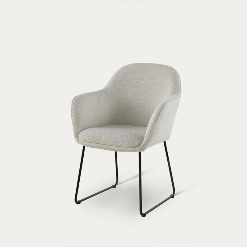 Fauteuil salle à manger Neve [Lot de 2] [Tissu Bouclette]