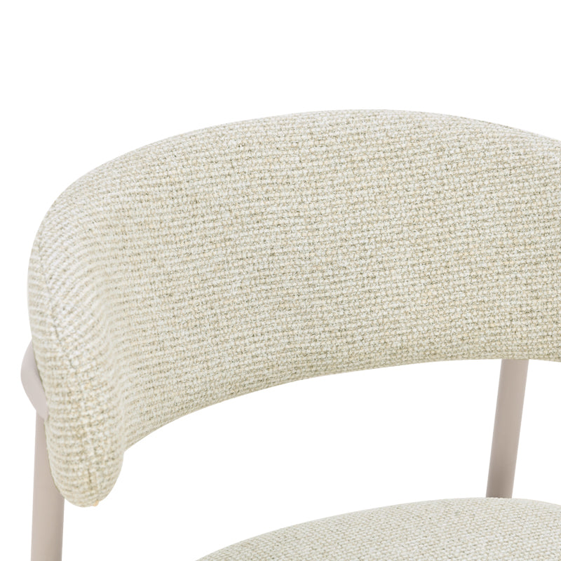 Chaise de salle à manger Zahra S [Lot de 2] [Tissu effet lin] [⌀ 2.5 cm]