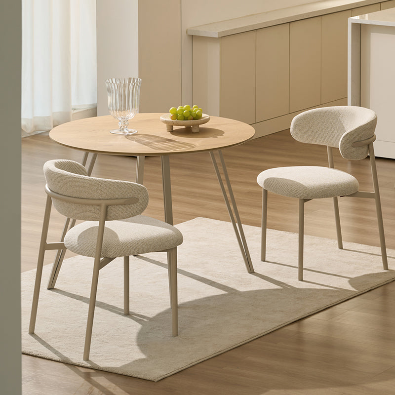 Chaise de salle à manger Zahra S [Lot de 2] [Tissu effet lin] [⌀ 2.5 cm]