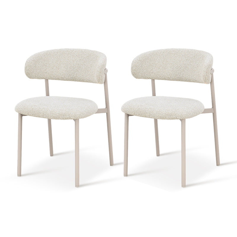 Chaise de salle à manger Zahra S [Lot de 2] [Tissu effet lin] [⌀ 2.5 cm]