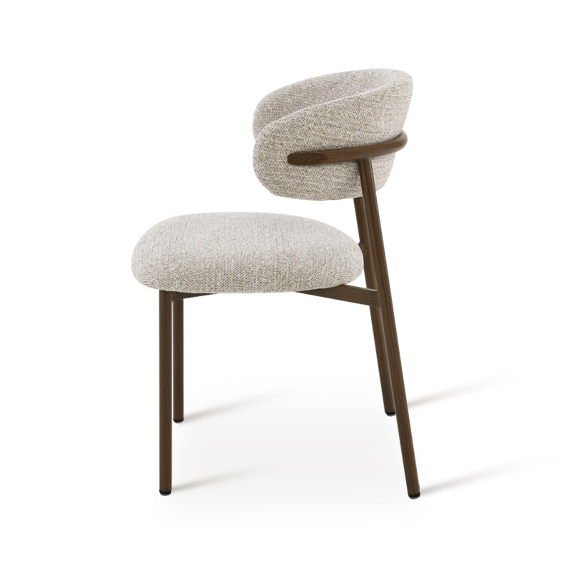 Chaise de salle à manger Zahra S [Lot de 2] [Tissu en lin] [⌀ 2.5 cm]