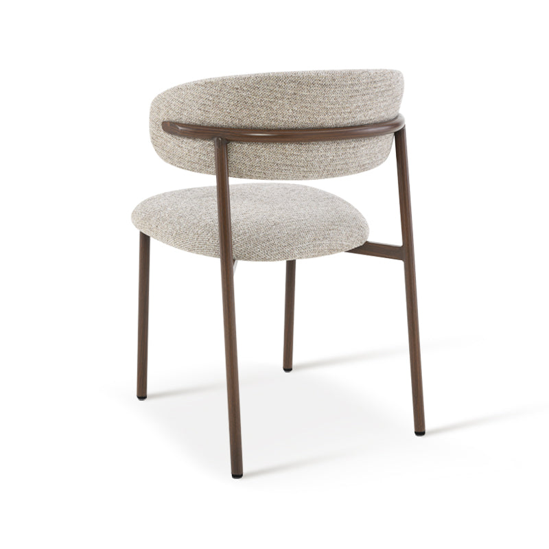 Chaise de salle à manger Zahra S [Lot de 2] [Tissu en lin] [⌀ 2.5 cm]