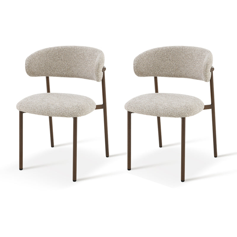 Chaise de salle à manger Zahra S [Lot de 2] [Tissu en lin] [⌀ 2.5 cm]