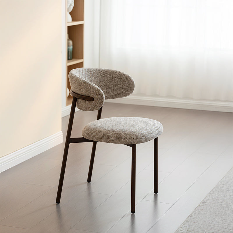 Chaise de salle à manger Zahra S [Lot de 2] [Tissu en lin] [⌀ 2.5 cm]