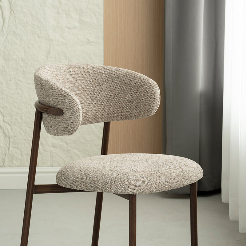 Chaise de salle à manger Zahra S [Lot de 2] [Tissu en lin] [⌀ 2.5 cm]