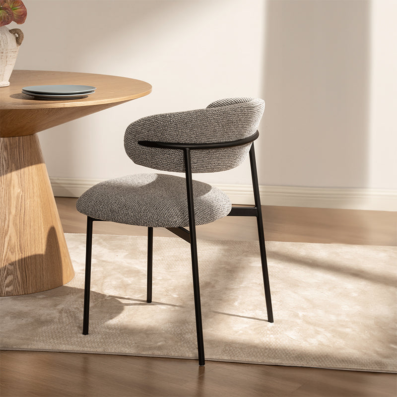 Chaise de salle à manger Zahra [Lot de 2] [Tissu Boucle][Tissu effet lin] [⌀ 1.9 cm]