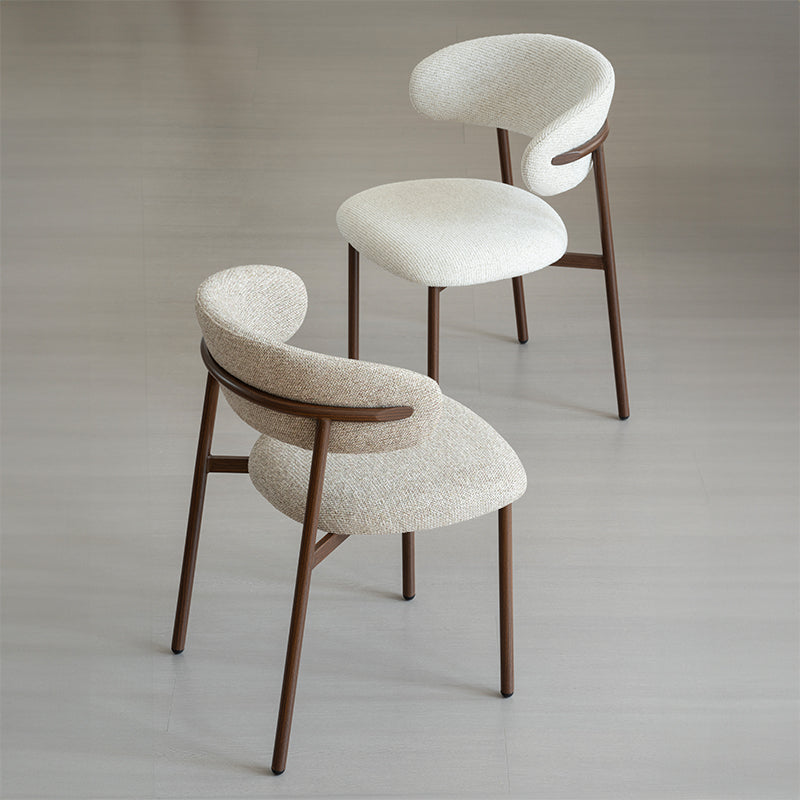 Chaise de salle à manger Zahra S [Lot de 2] [Tissu en lin] [⌀ 2.5 cm]