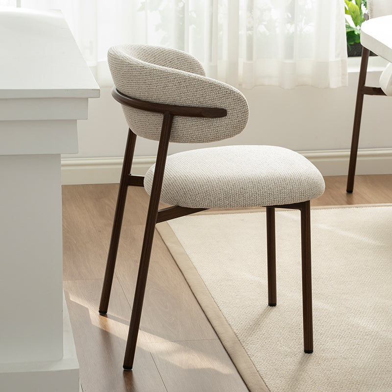 Chaise de salle à manger Zahra S [Lot de 2] [Tissu en lin] [⌀ 2.5 cm]