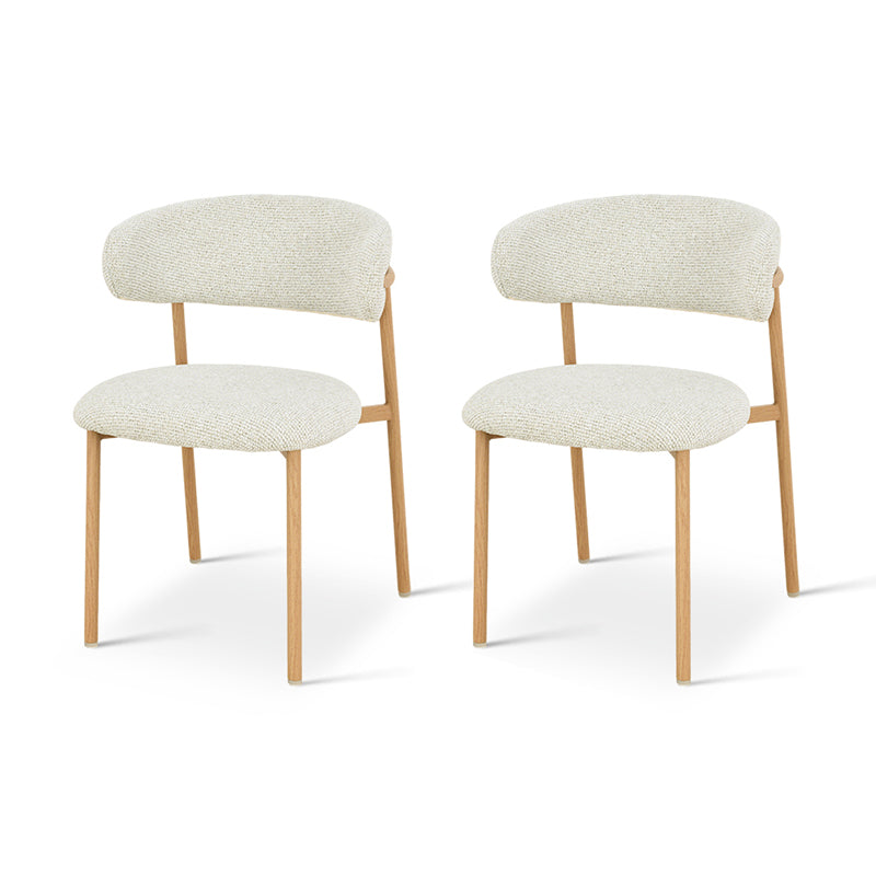 Chaise de salle à manger Zahra S [Lot de 2] [Tissu effet lin] [⌀ 2.5 cm]