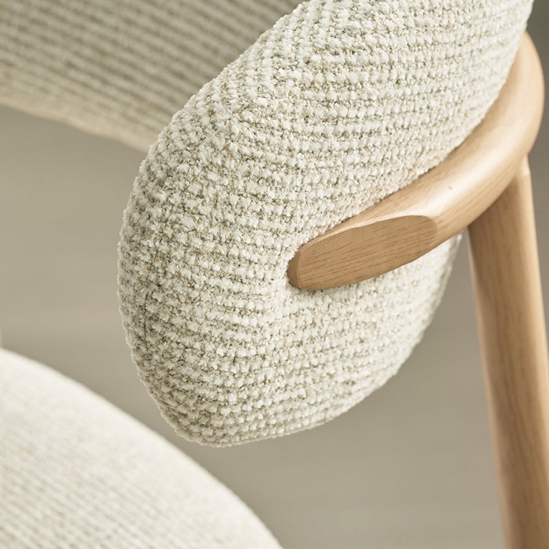 Chaise de salle à manger Zahra S [Lot de 2] [Tissu effet lin] [⌀ 2.5 cm]
