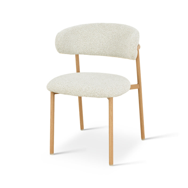 Chaise de salle à manger Zahra S [Lot de 2] [Tissu effet lin] [⌀ 2.5 cm]