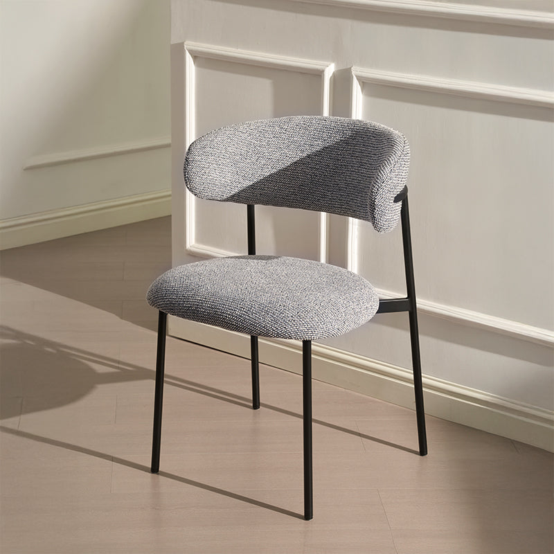 Chaise de salle à manger Zahra [Lot de 2] [Tissu Boucle][Tissu effet lin] [⌀ 1.9 cm]