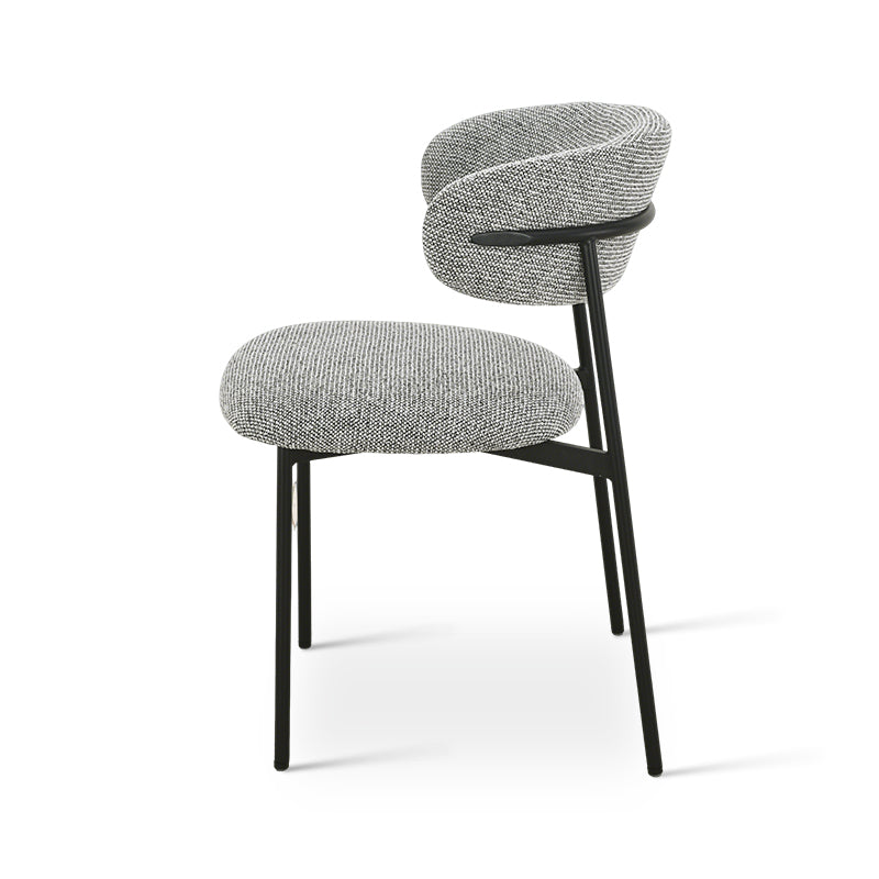 Chaise de salle à manger Zahra [Lot de 2] [Tissu Boucle][Tissu effet lin] [⌀ 1.9 cm]