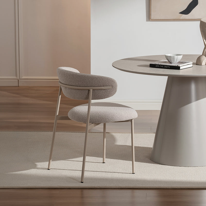 Chaise de salle à manger Zahra [Lot de 2] [Tissu Boucle] [⌀ 1.9 cm]