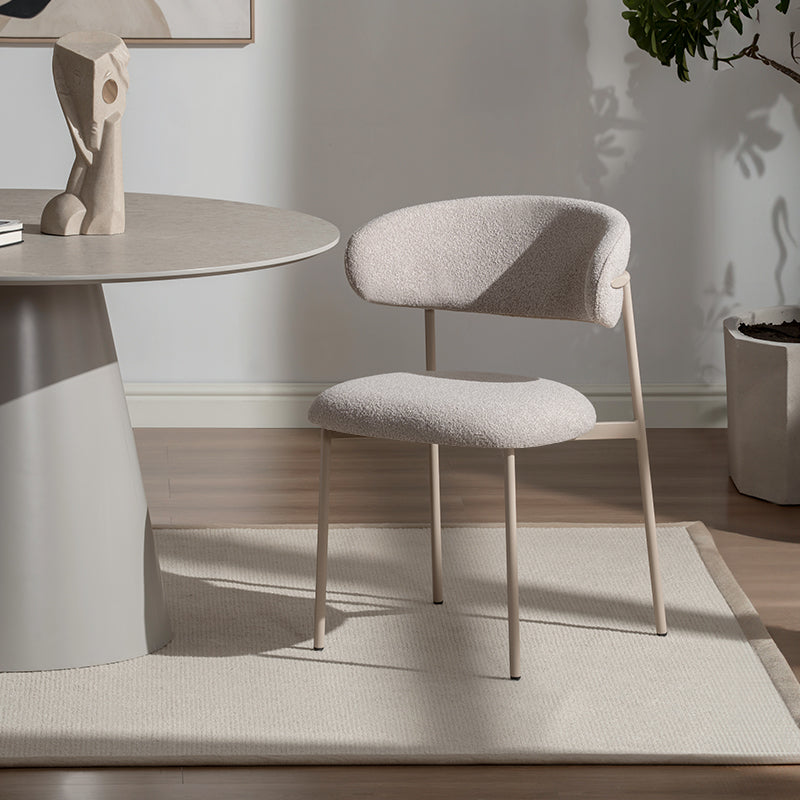 Chaise de salle à manger Zahra [Lot de 2] [Tissu Boucle] [⌀ 1.9 cm]