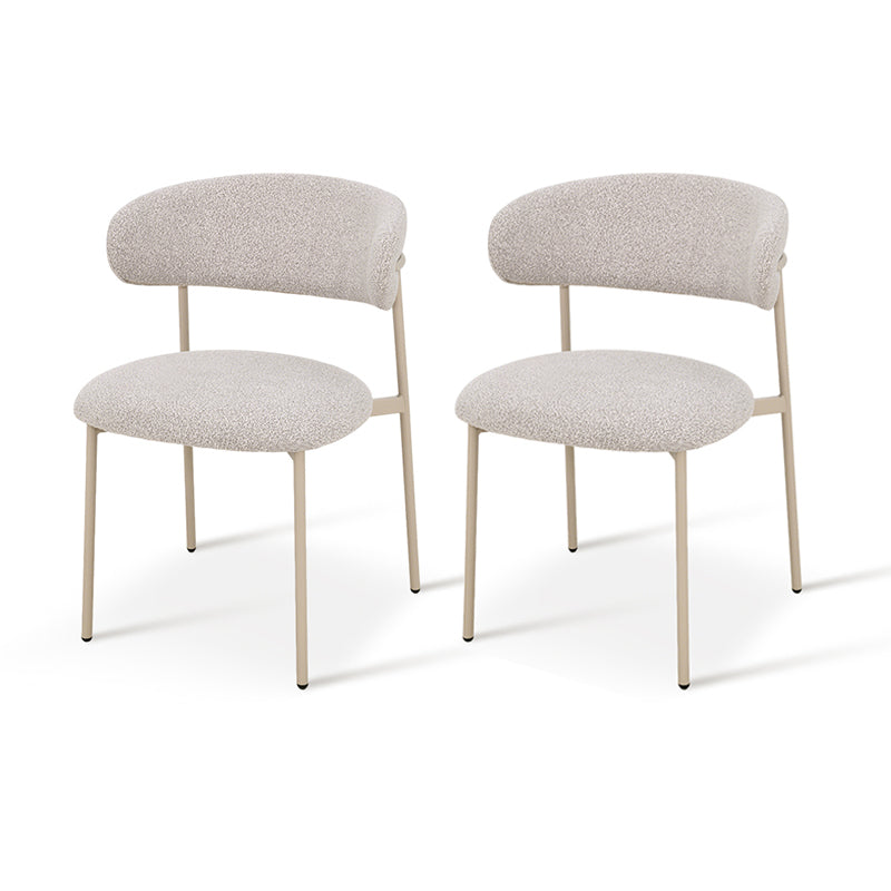 Chaise de salle à manger Zahra [Lot de 2] [Tissu Boucle] [⌀ 1.9 cm]