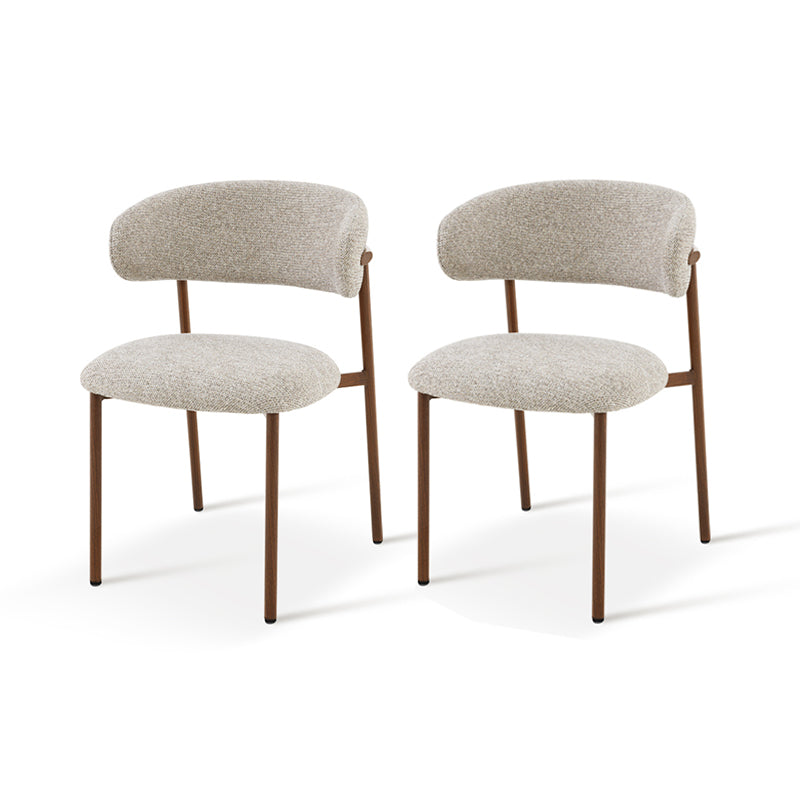 Chaise de salle à manger Zahra S [Lot de 2] [Tissu effet lin] [⌀ 2.5 cm]