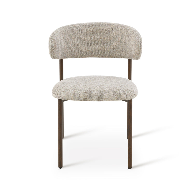 Chaise de salle à manger Zahra S [Lot de 2] [Tissu en lin] [⌀ 2.5 cm]