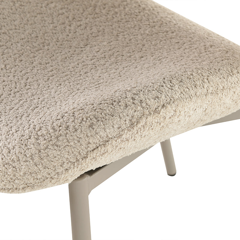 Chaise de Salle à Manger Hadley [Lot de 2] [Beige] [Tissu Bouclette]