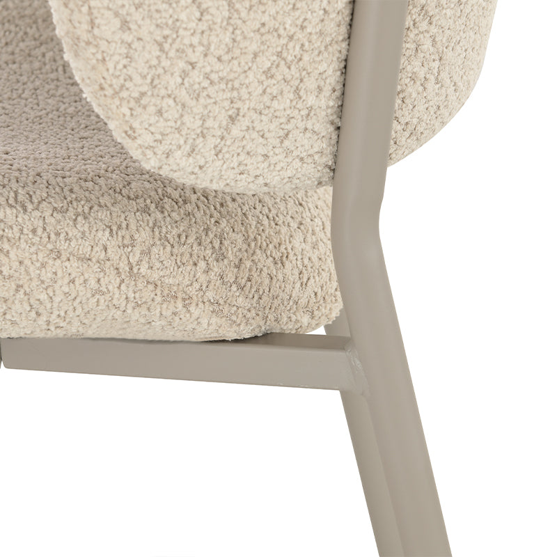 Chaise de Salle à Manger Hadley [Lot de 2] [Beige] [Tissu Bouclette]