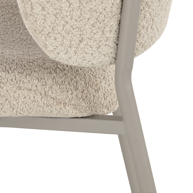 Chaise de Salle à Manger Hadley [Lot de 2] [Beige] [Tissu Bouclette]