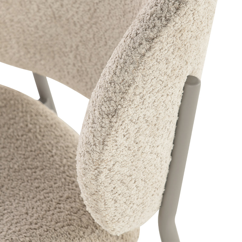 Chaise de Salle à Manger Hadley [Lot de 2] [Beige] [Tissu Bouclette]
