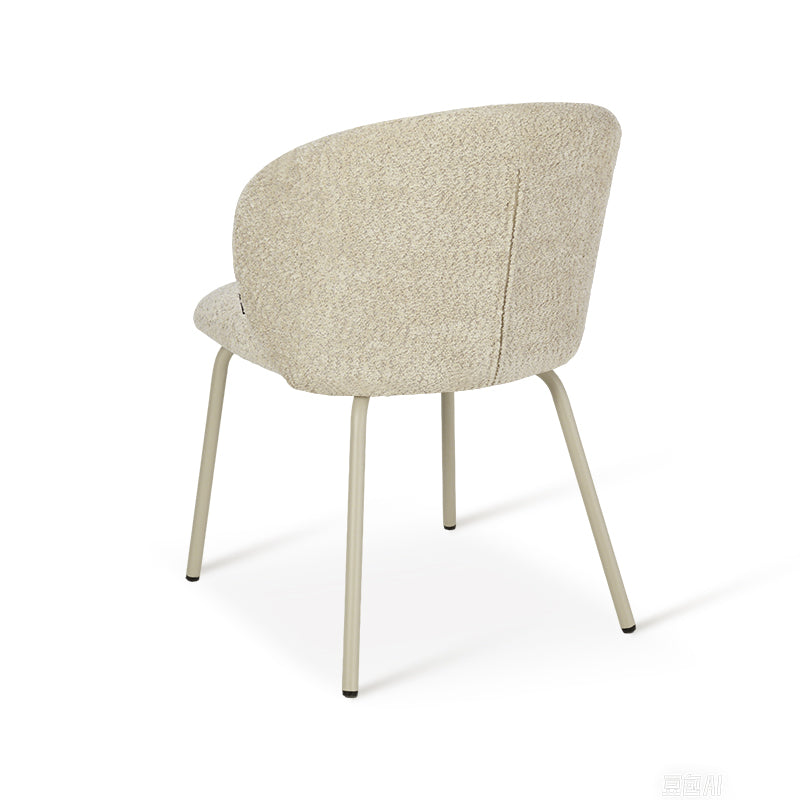 Chaise de Salle à Manger Yasin [Lot de 2] [Tissu Bouclette]