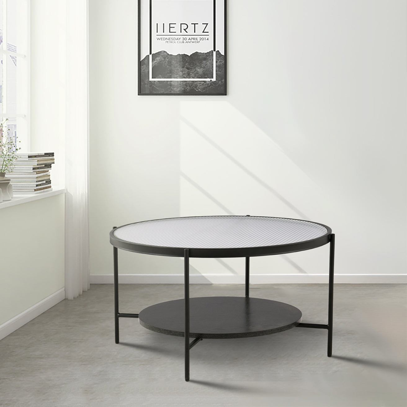 Table basse ronde Kiana [Noire]