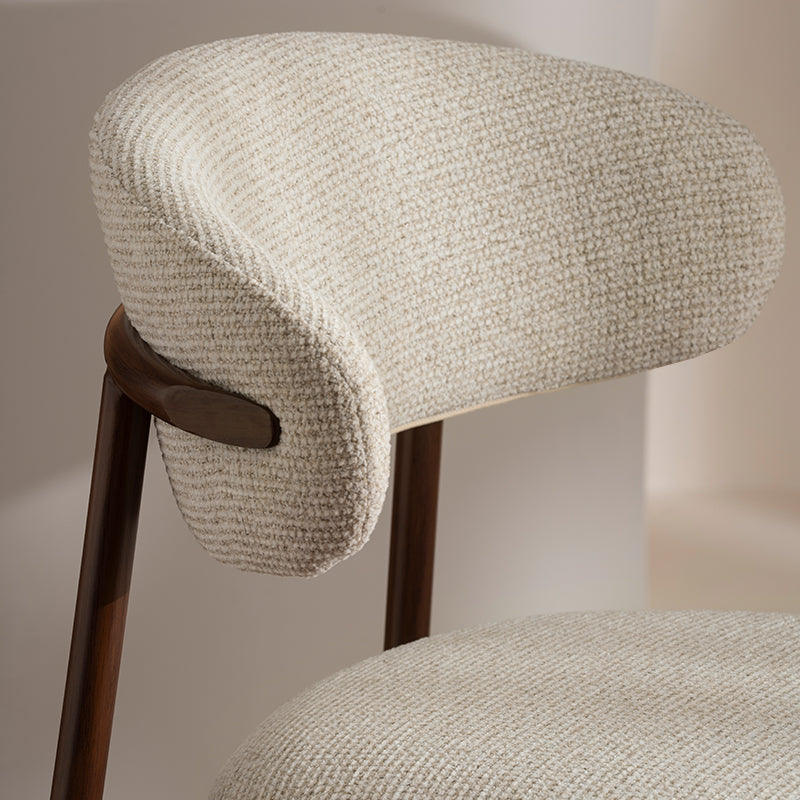 Tabouret de Bar Zahra S [Lot de 2] [Tissu effet lin] [65 cm] [⌀ 2.5 cm]