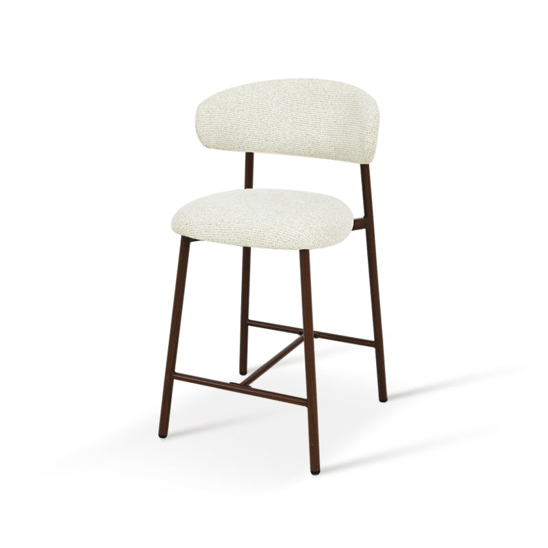 Tabouret de Bar Zahra S [Lot de 2] [Tissu effet lin] [65 cm] [⌀ 2.5 cm]