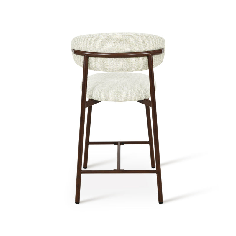 Tabouret de Bar Zahra S [Lot de 2] [Tissu effet lin] [65 cm] [⌀ 2.5 cm]