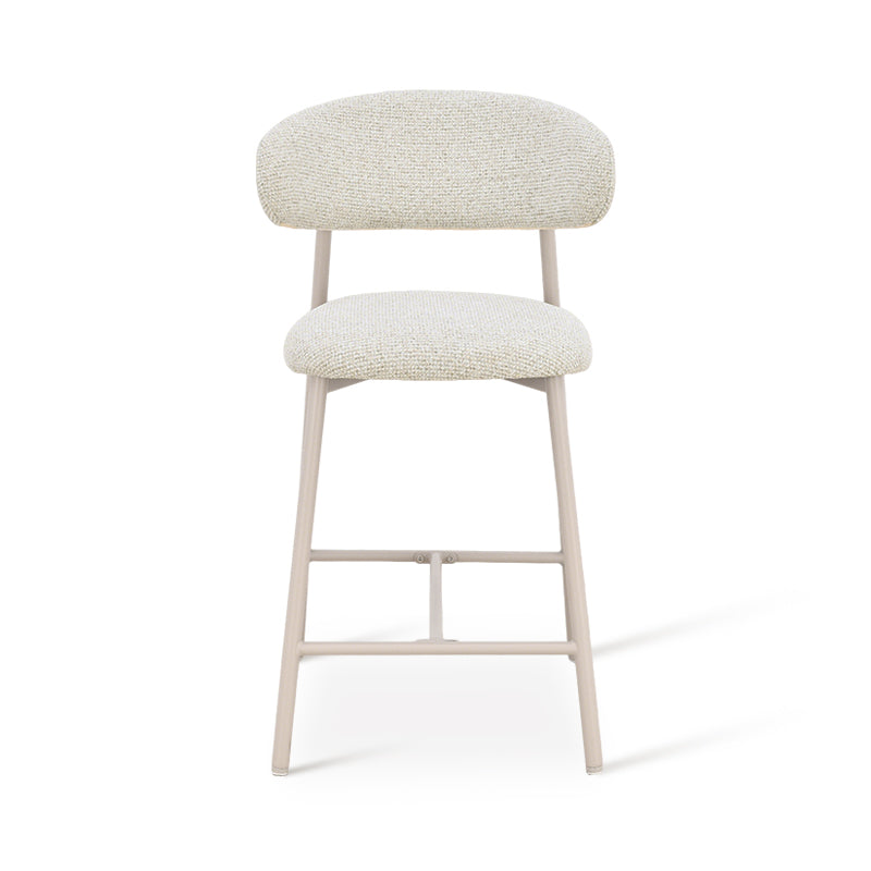 Tabouret de Bar Zahra S [Lot de 2] [Tissu effet lin] [65 cm] [⌀ 2.5 cm]