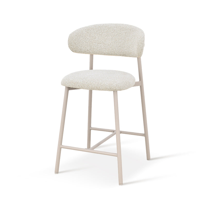 Tabouret de Bar Zahra S [Lot de 2] [Tissu effet lin] [65 cm] [⌀ 2.5 cm]