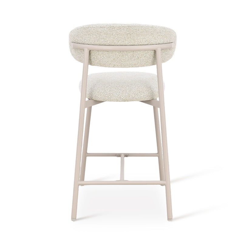 Tabouret de Bar Zahra S [Lot de 2] [Tissu effet lin] [65 cm] [⌀ 2.5 cm]