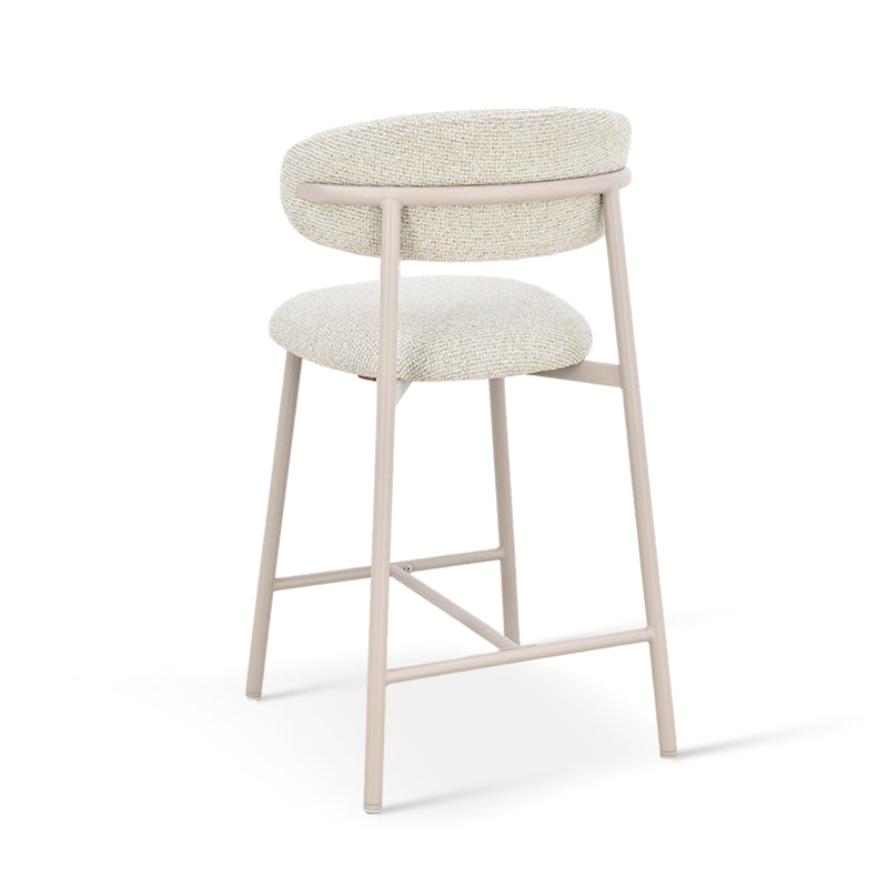 Tabouret de Bar Zahra S [Lot de 2] [Tissu effet lin] [65 cm] [⌀ 2.5 cm]