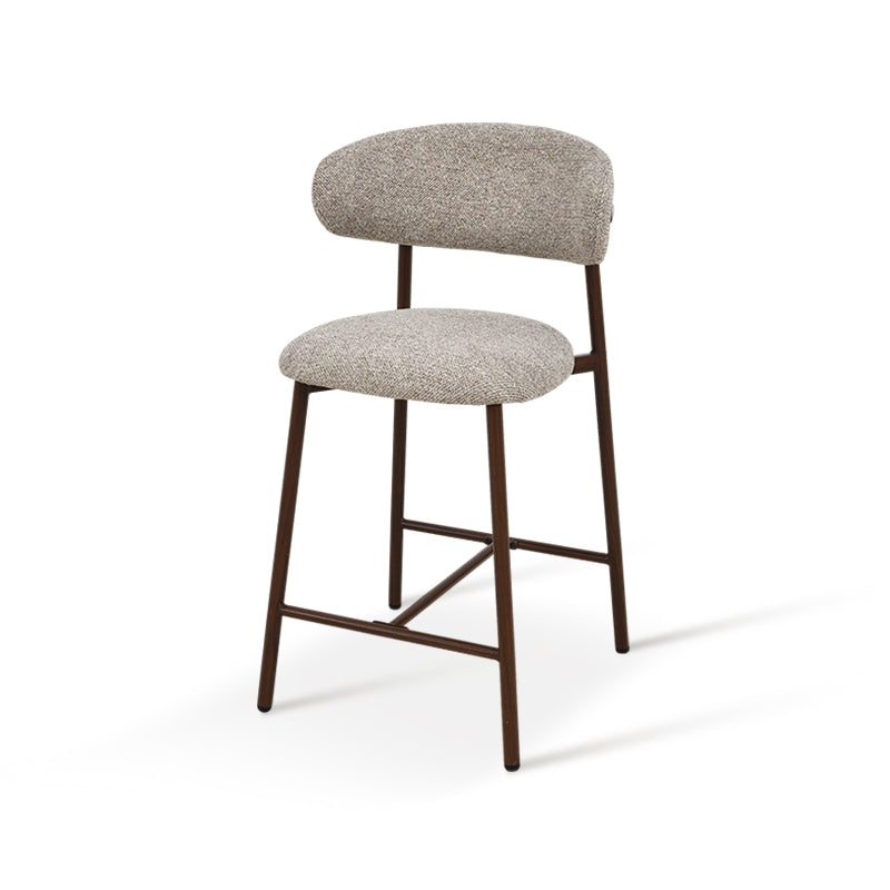 Tabouret de Bar Zahra S [Lot de 2] [Tissu en lin] [65 cm] [⌀ 2.5 cm]