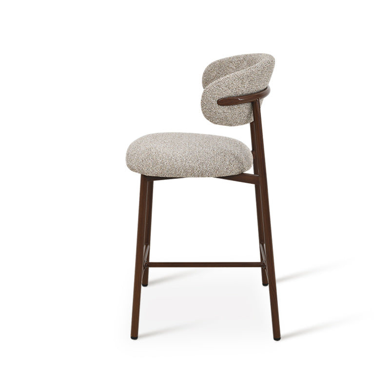 Tabouret de Bar Zahra S [Lot de 2] [Tissu en lin] [65 cm] [⌀ 2.5 cm]