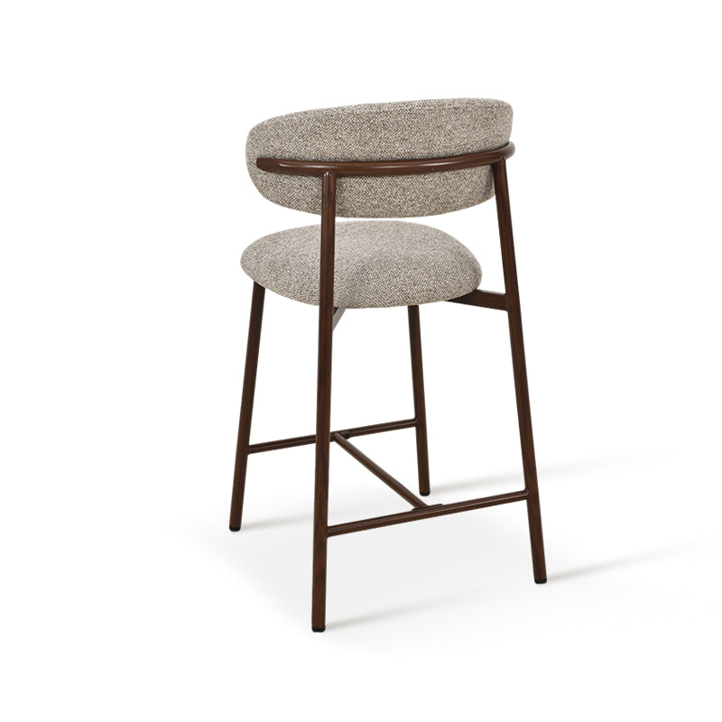 Tabouret de Bar Zahra S [Lot de 2] [Tissu en lin] [65 cm] [⌀ 2.5 cm]