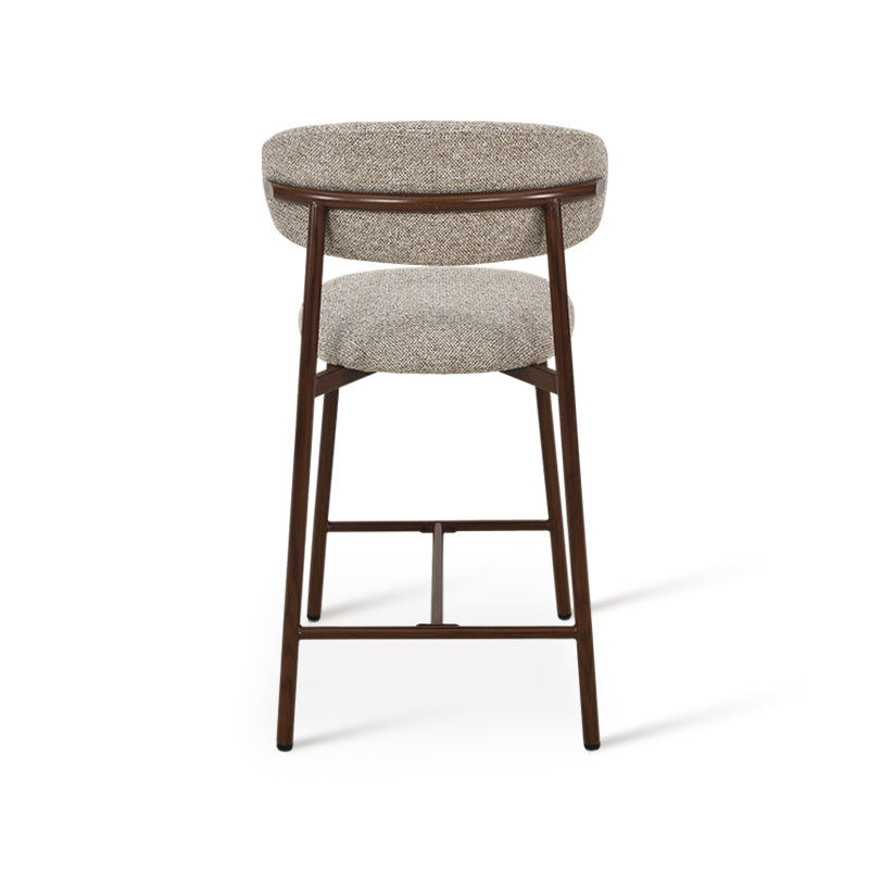 Tabouret de Bar Zahra S [Lot de 2] [Tissu en lin] [65 cm] [⌀ 2.5 cm]