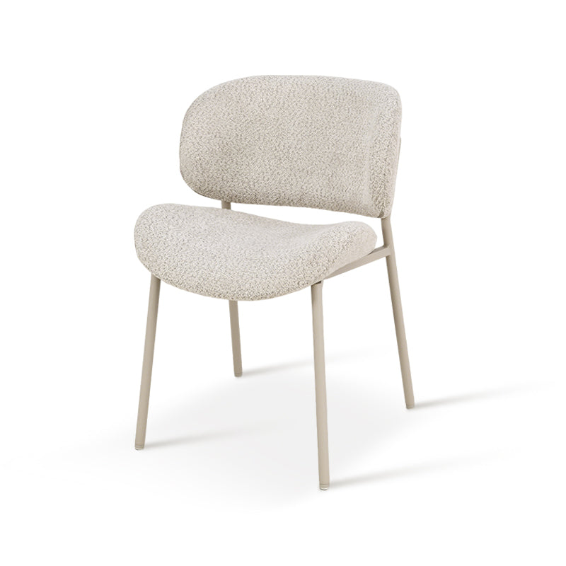 Chaise de Salle à Manger Hadley [Lot de 2] [Beige] [Tissu Bouclette]