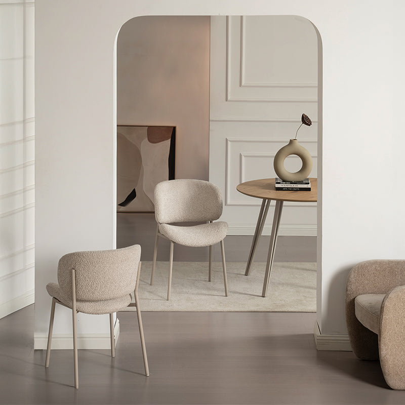 Chaise de Salle à Manger Hadley [Lot de 2] [Beige] [Tissu Bouclette]