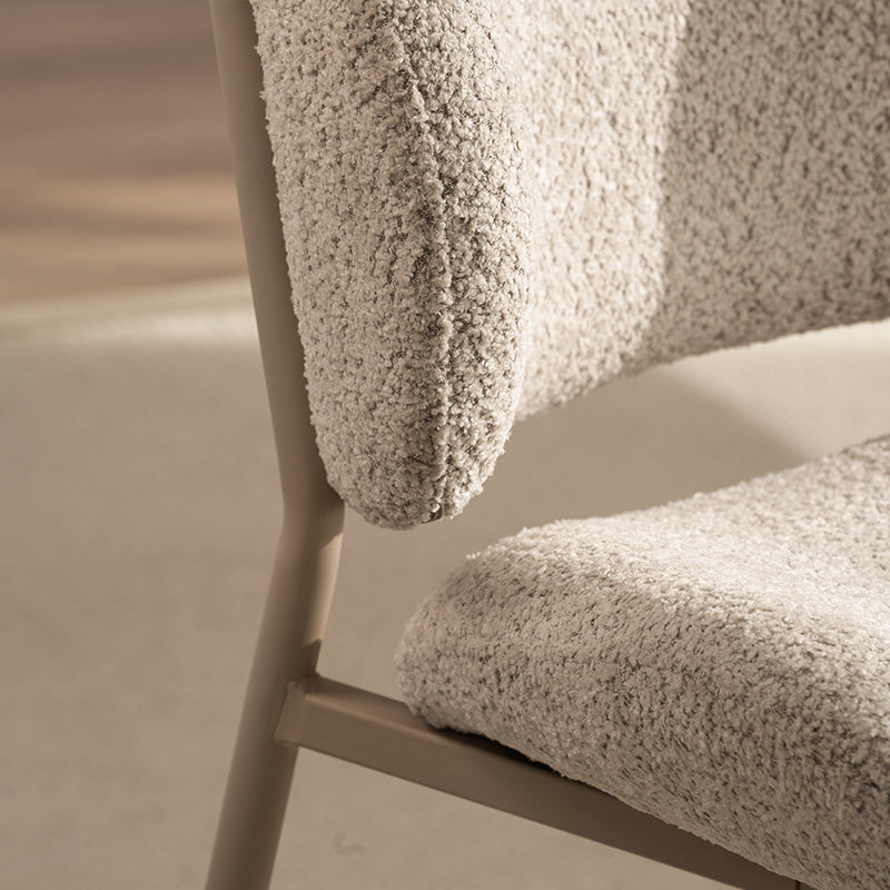 Chaise de Salle à Manger Hadley [Lot de 2] [Beige] [Tissu Bouclette]