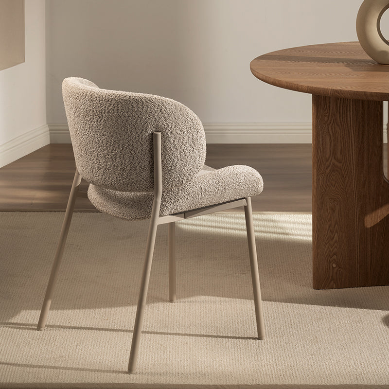 Chaise de Salle à Manger Hadley [Lot de 2] [Beige] [Tissu Bouclette]